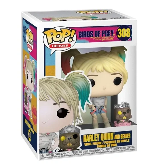 Funko Pop! Heroes: Birds of Prey - Harley Quinn with Beaver, Multicolor - Picture 2 of 5